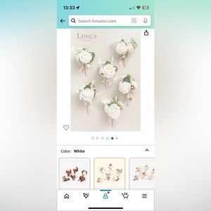 White lings moments mini bouquets centerpiece